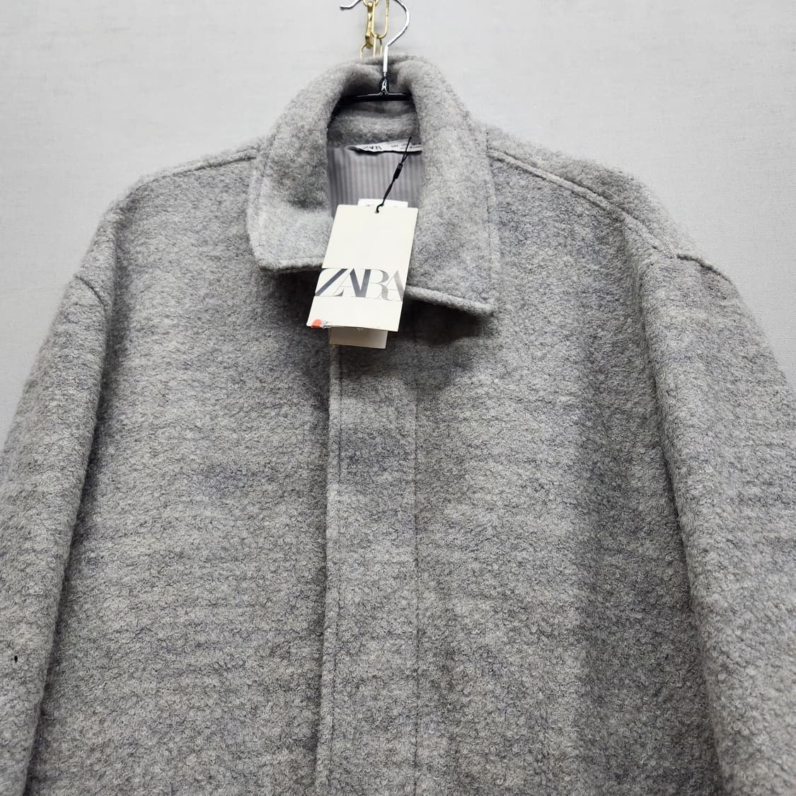 새상품급 자라 ZARA 그레이 부클 자켓 L(XL) 상품이미지2