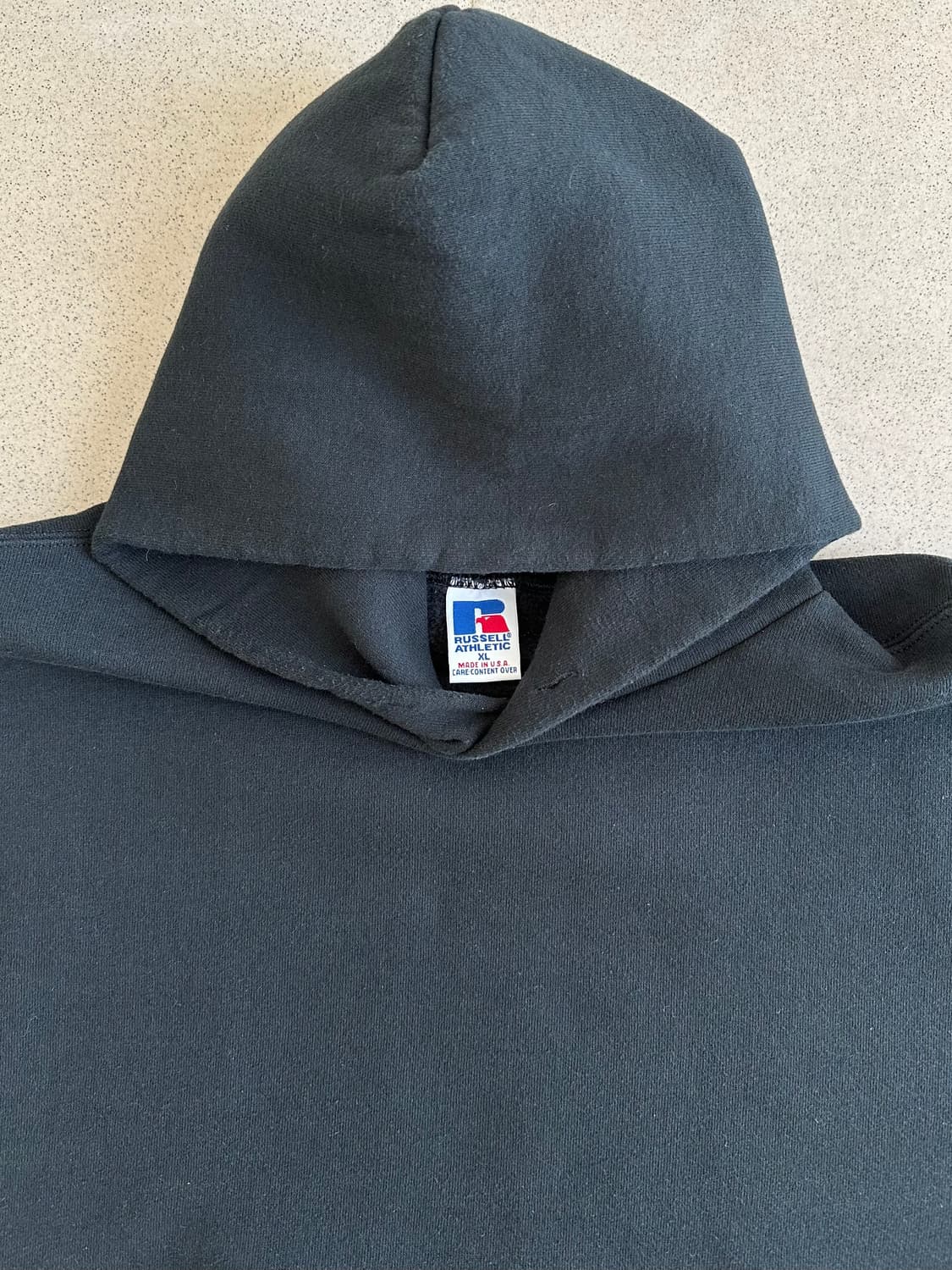 90s 빈티지 러셀 후드 블랙 XL USA 상품이미지6