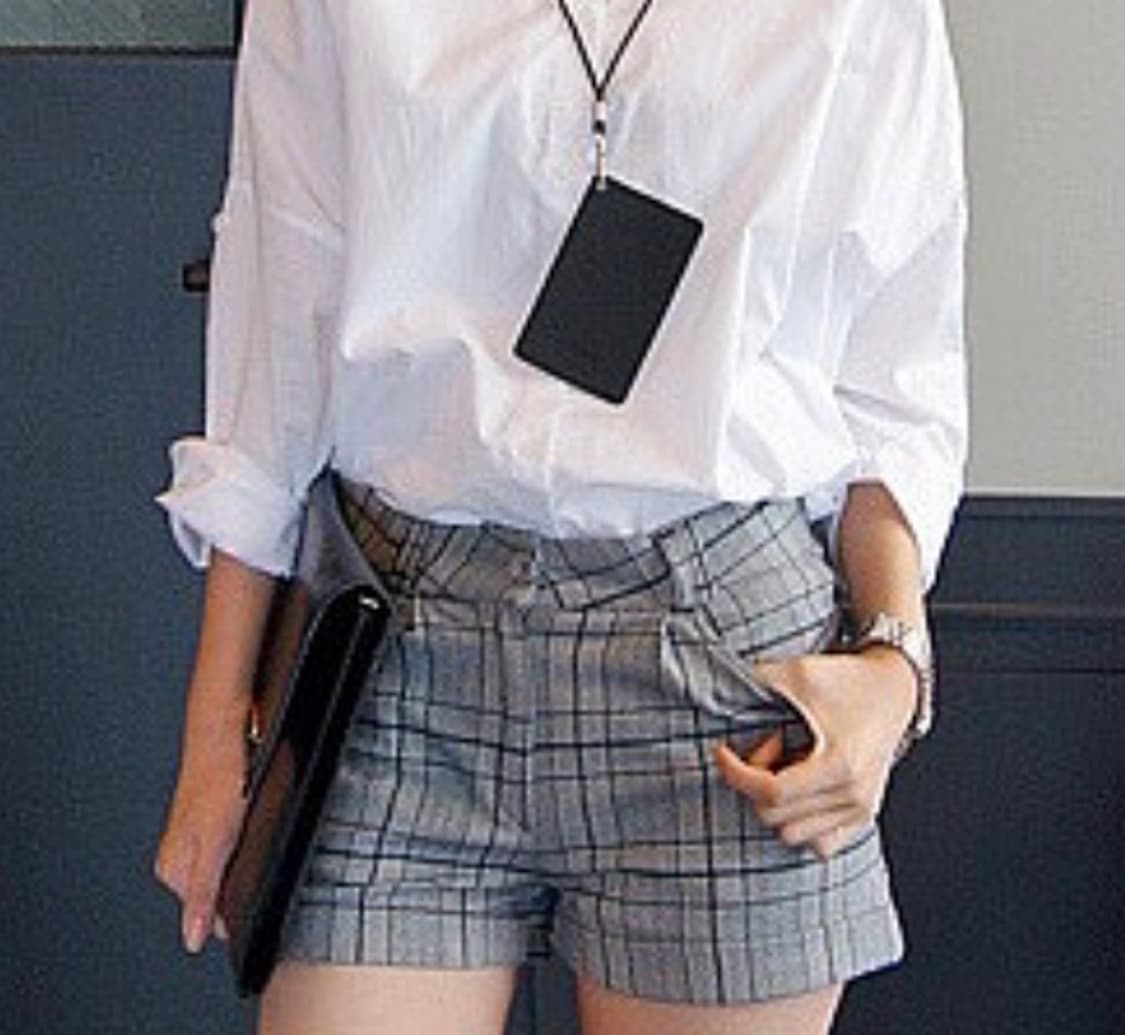 여자 정장 체크 반바지 봄 가을 겨울 28 29 거의 새옷 상품이미지5