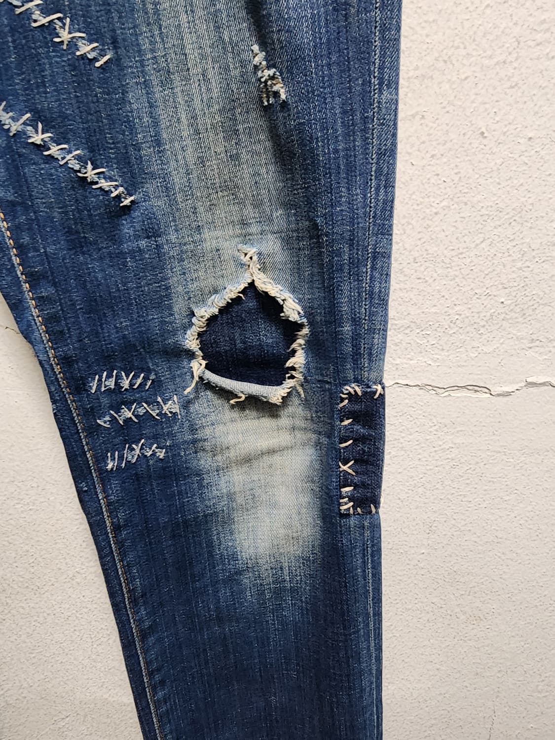 디스퀘어드2 데미지진 패치워크 청바지 상품이미지2