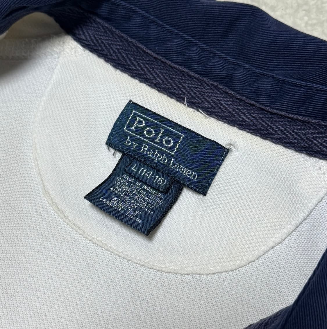 폴로 랄프로렌 빅포니 화이트 네이비 반팔 상품이미지4