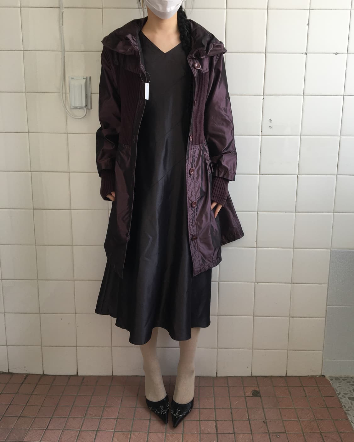 Thick neck line point glossy jacket 상품이미지8
