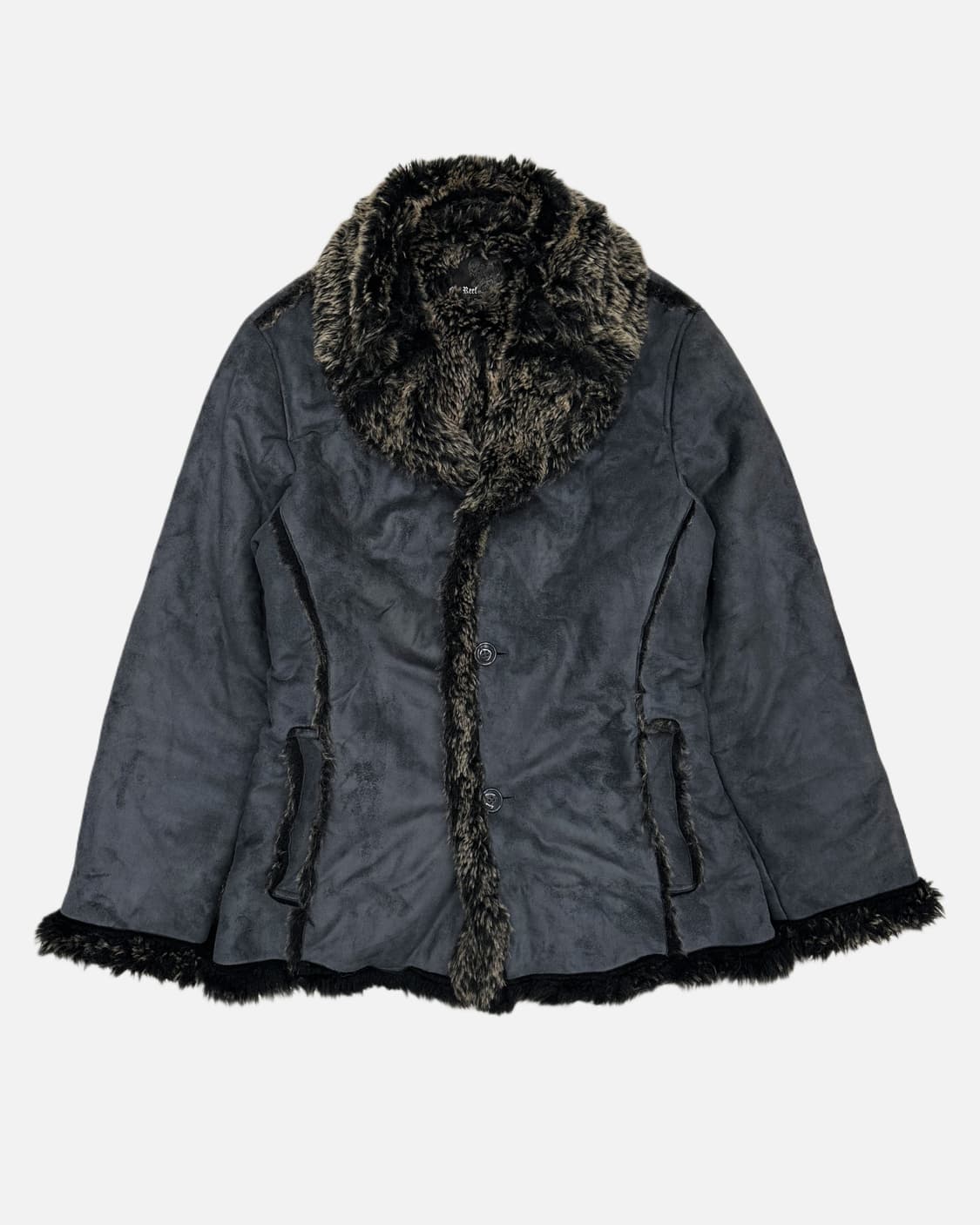 OUT REEF charcoal fur shearling jacket 상품이미지2