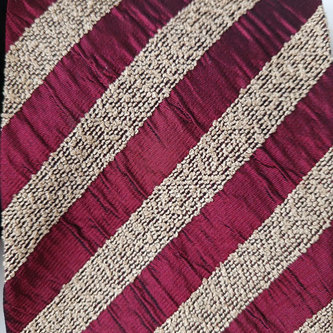 크리스찬 디올 버건디 스트라이프 넥타이 9.7cm A등급 A19801 상품이미지4