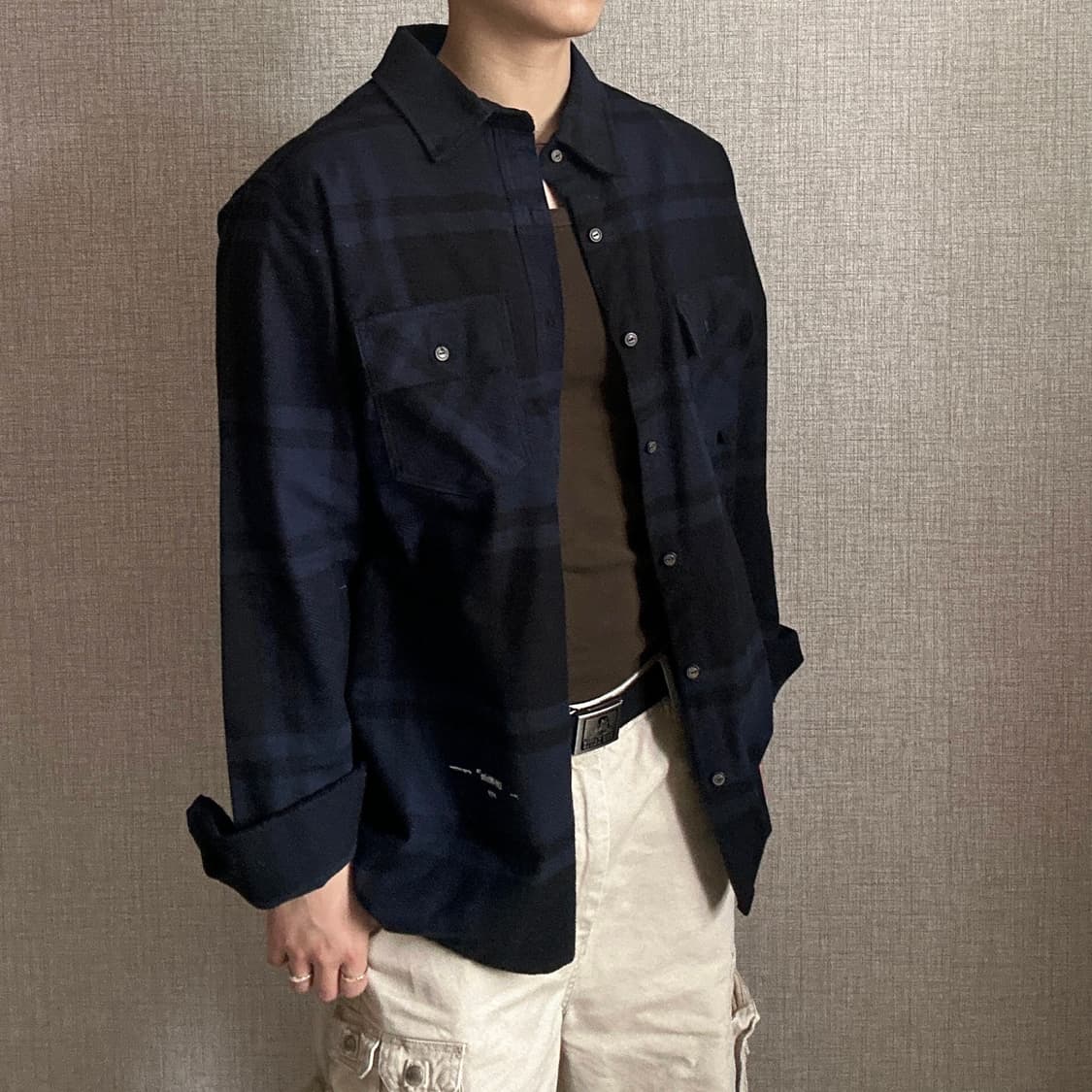 Off White 오프 화이트 19SS 체크 패턴 셔츠 자켓 상품이미지4