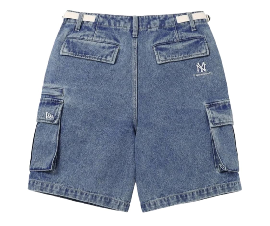 [L] 디스이즈네버댓 x 뉴에라x MLB 뉴욕 양키스 숏팬츠 블루 상품이미지2