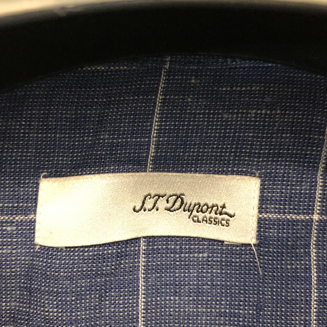 S.T듀퐁 자수로고 린넨 반팔셔츠 105 상품이미지5