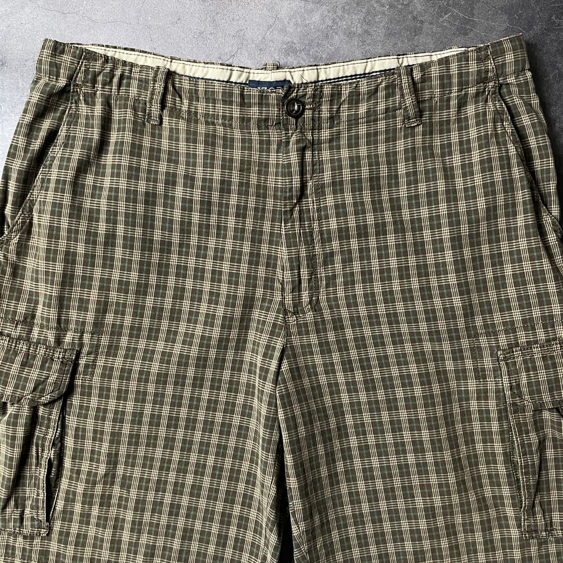 IZOD 아이자드 빈티지 브라운 체크 카고 하프 팬츠 A00775 상품이미지2