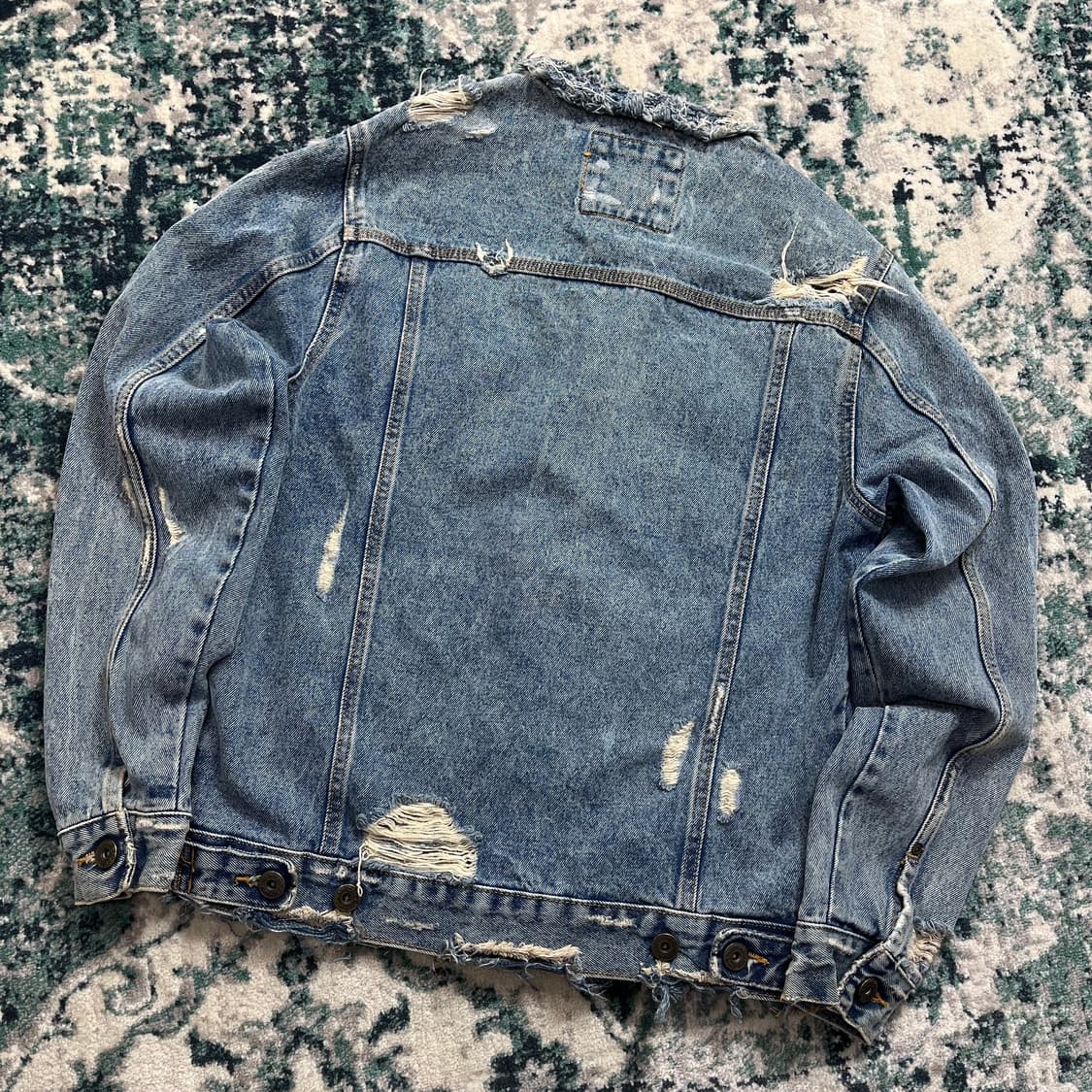 Zara man 자라 빈티지 라운드 데님 자켓 (S) 상품이미지5