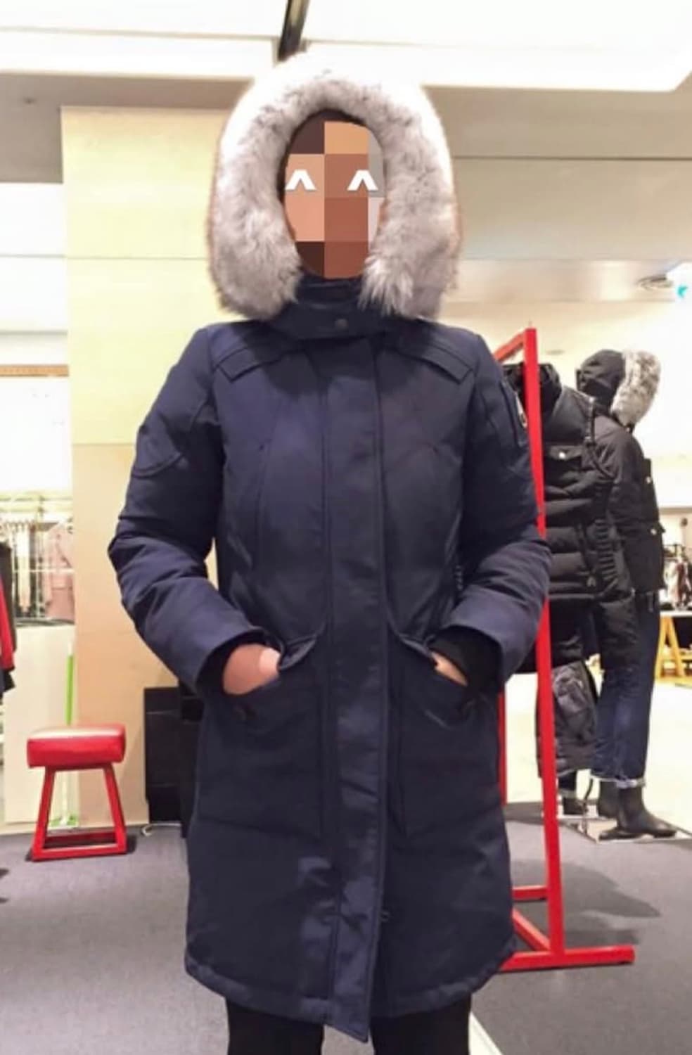 무스너클 여성 패딩 MK2613KLF 네이비 M 상품이미지1