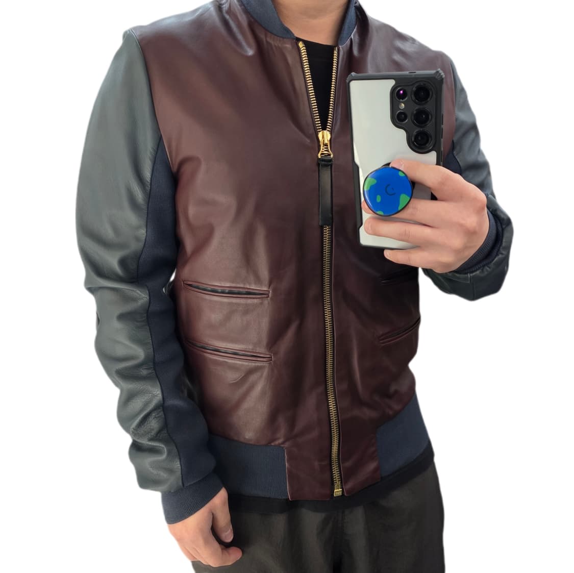 택포) 폴스미스 가죽자켓 블루종 s 95 상품이미지2