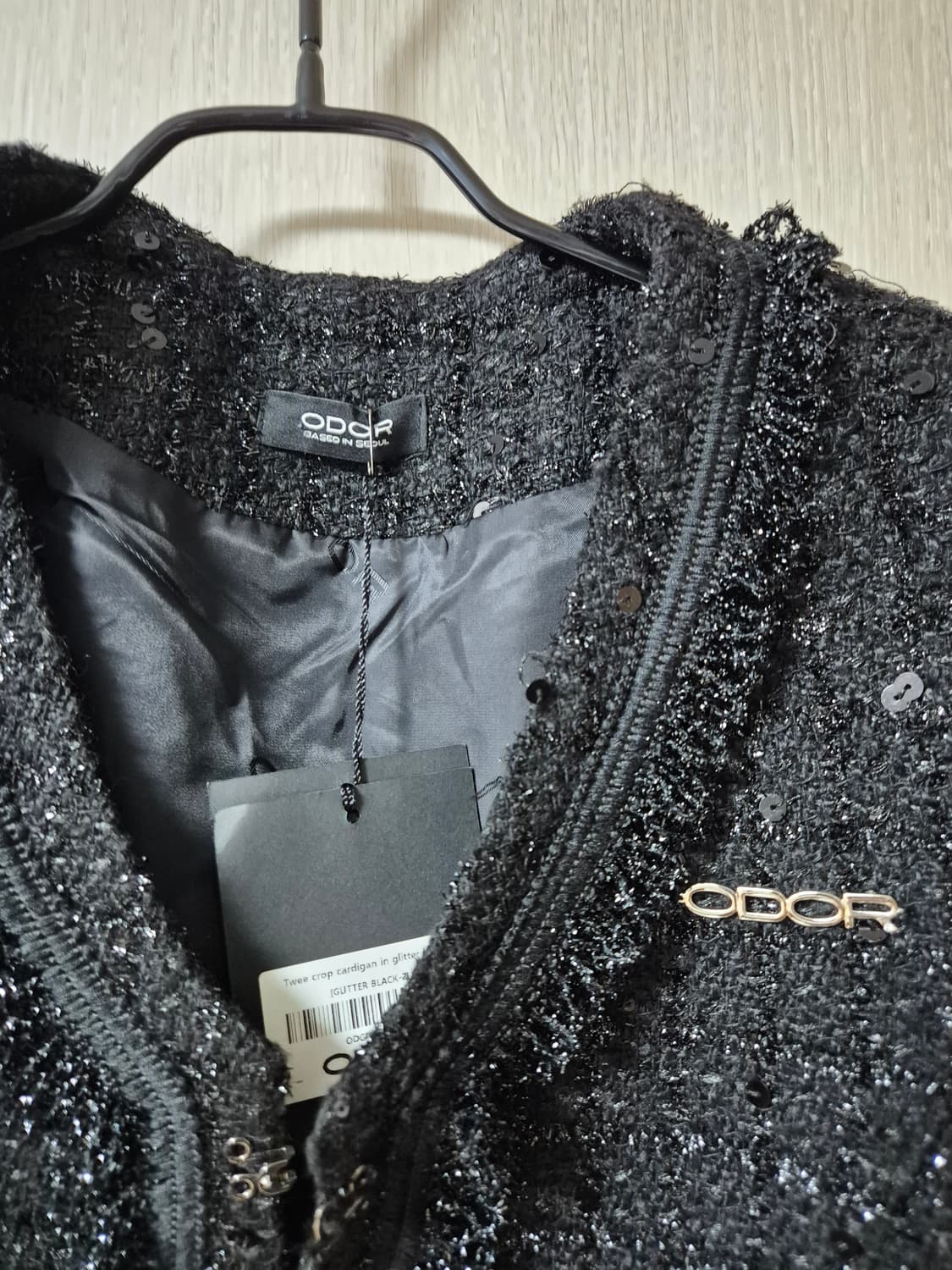 (새제품) 오도어 트위드 크롭 가디건 트위드 크롭자켓 상품이미지7