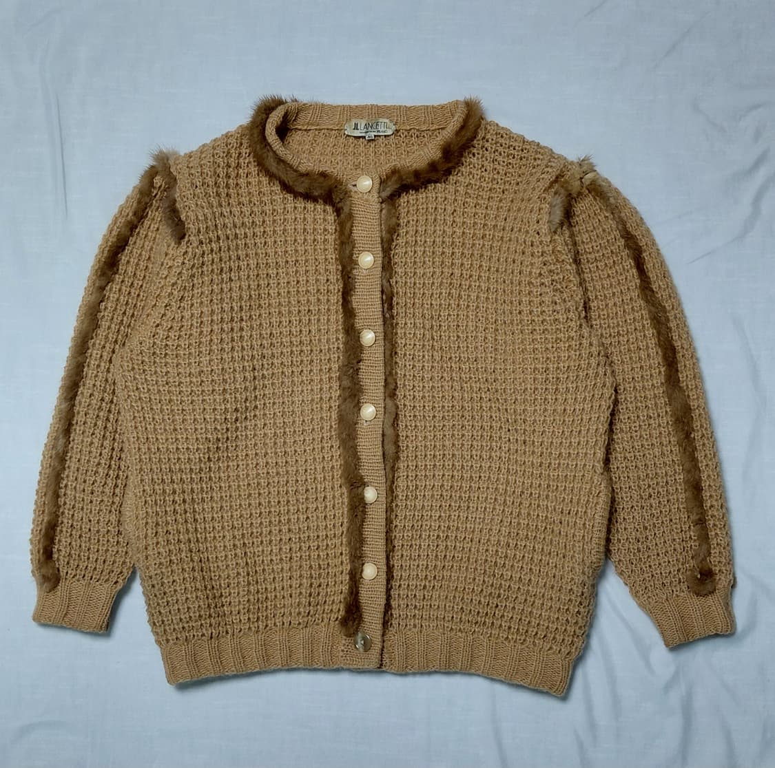 이탈리아 란체티(LANCETTI) 리얼 퍼 트리밍 울 가디건 상품이미지1