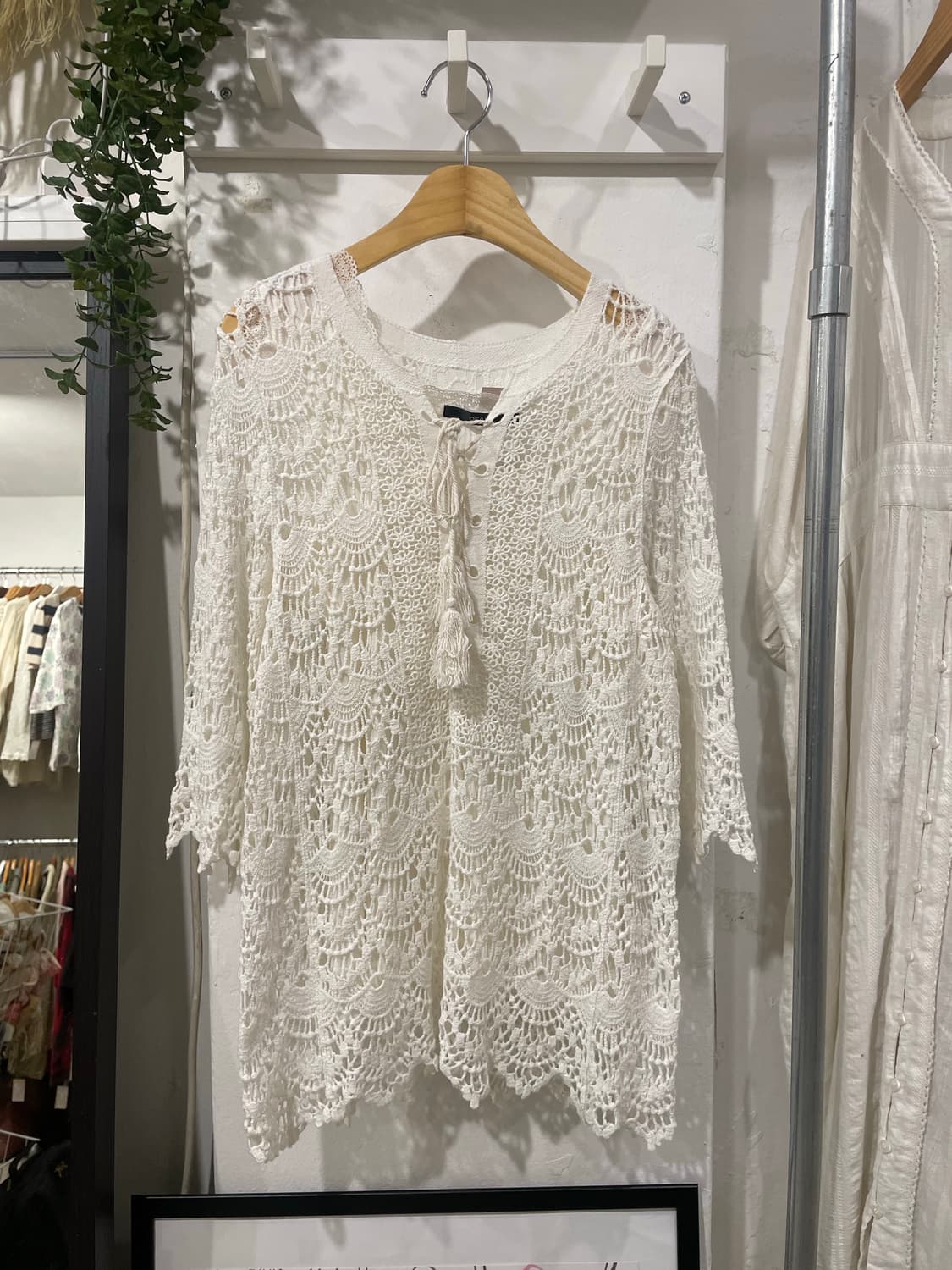lace sleeveless + crochet top 상품이미지7