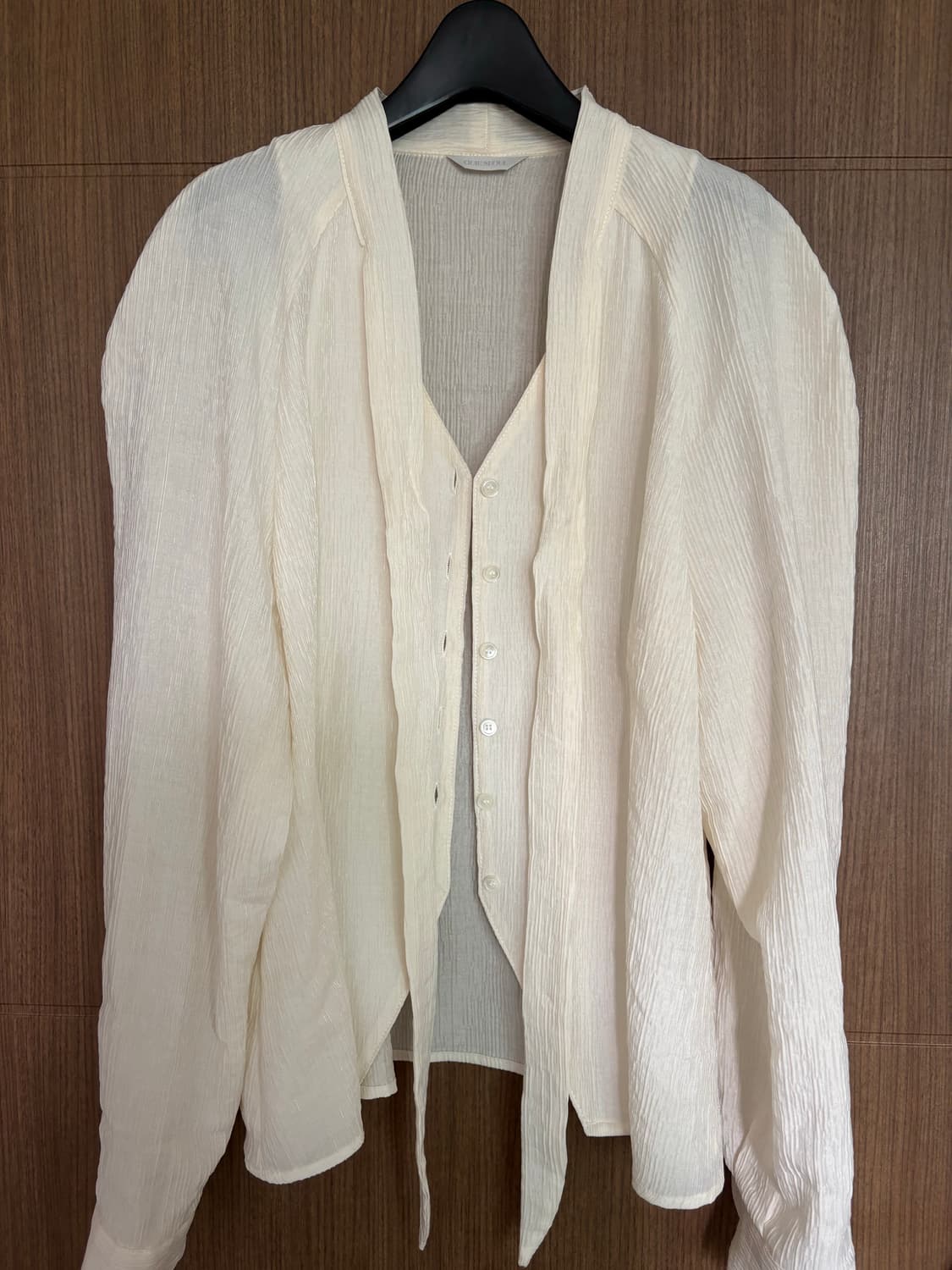 우이 ouie 타이 셔링 블라우스 상품이미지3