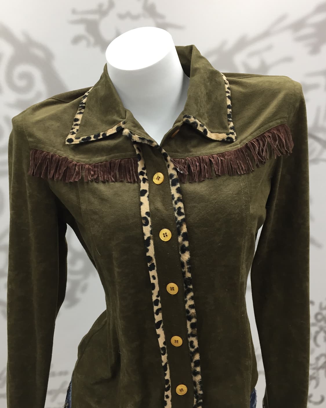 Wild Leopard Velour Slim Shirt 상품이미지4