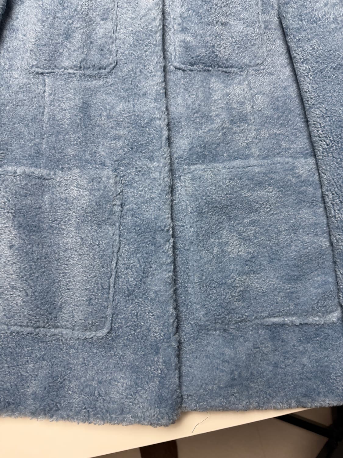 (RAIVE 레이브) 퍼자켓 뽀글이퍼 무스탕 블루 - 중고제품 상품이미지6