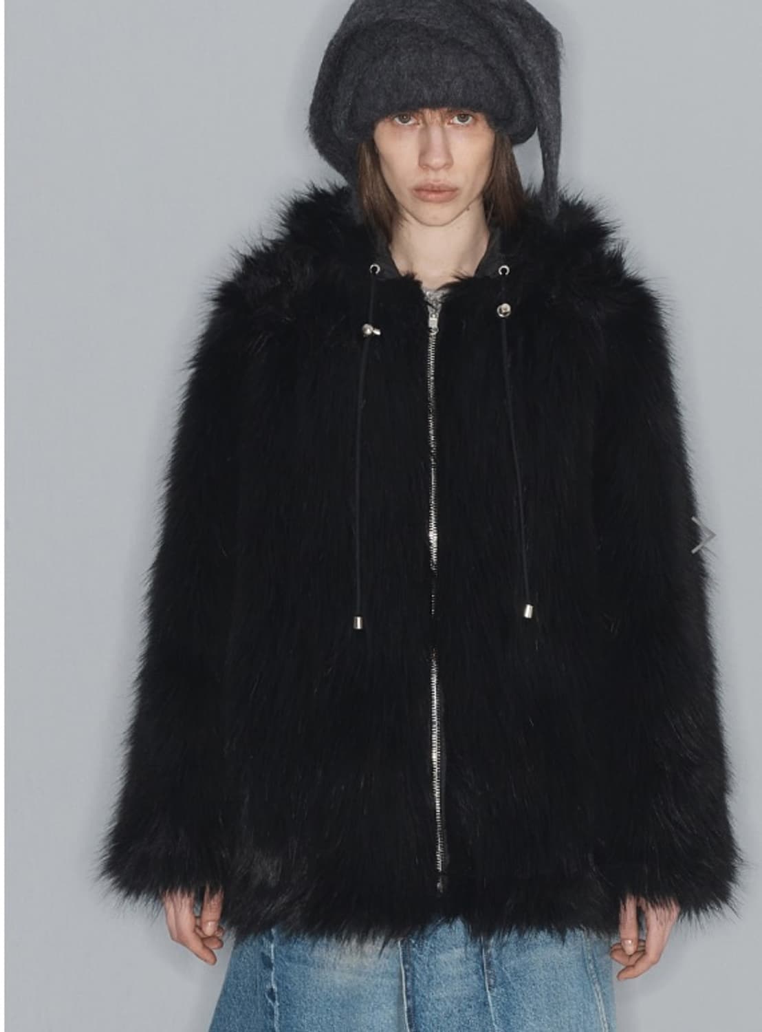 OPEN YY REVERSIBLE FAUX FUR HOOD JACKET 상품이미지1