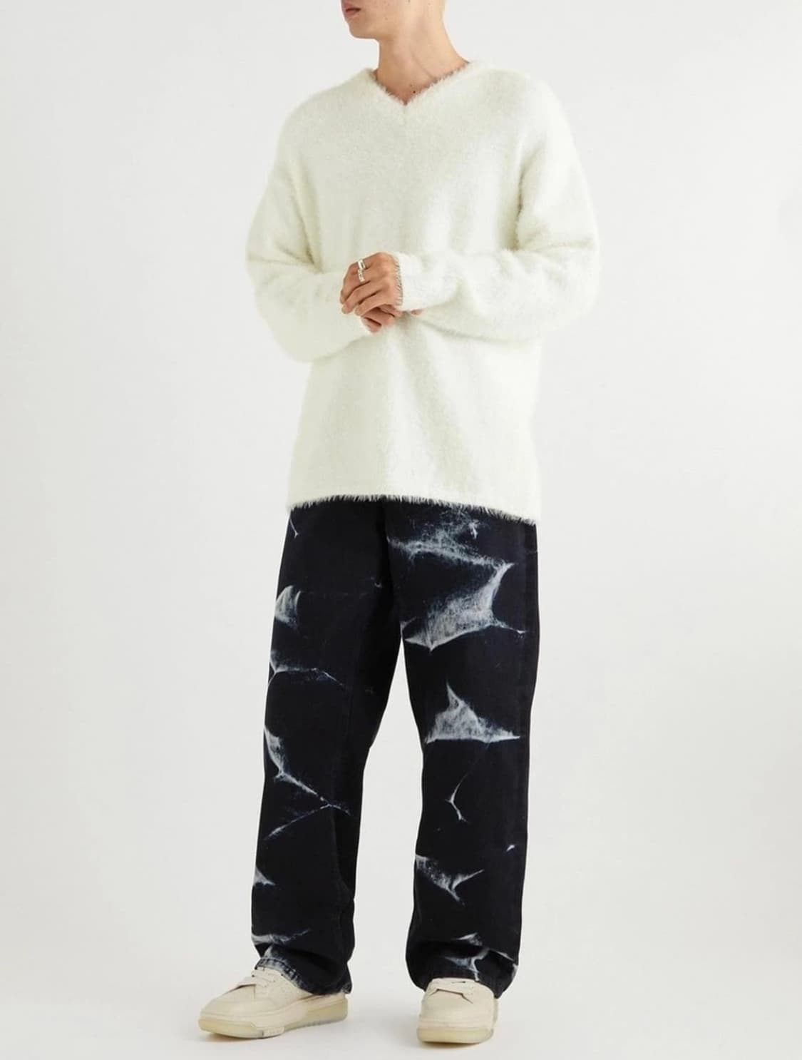 ERL 모헤어 v넥 니트 스웨터 / XL 상품이미지3