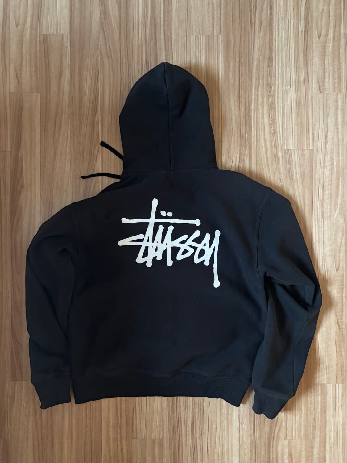 스투시 베이직 후드티 블랙 m 상품이미지2