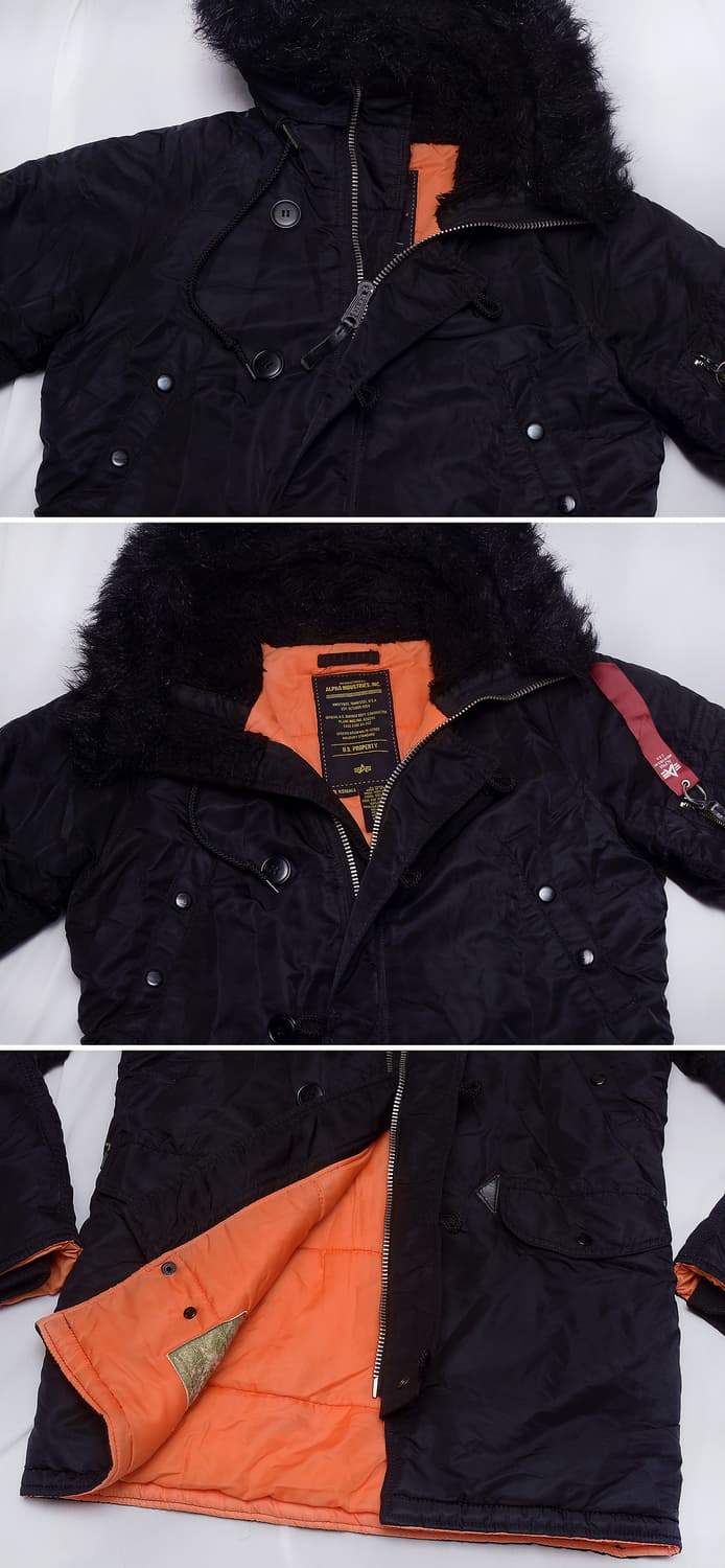 알파 인더스트리 N3B 블랙 익스트림 콜드웨더 파카 (95+) 상품이미지4