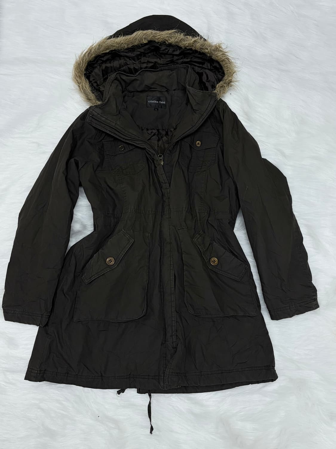 딥카키 야상 아우터 y2k 00s 경량패딩 상품이미지1