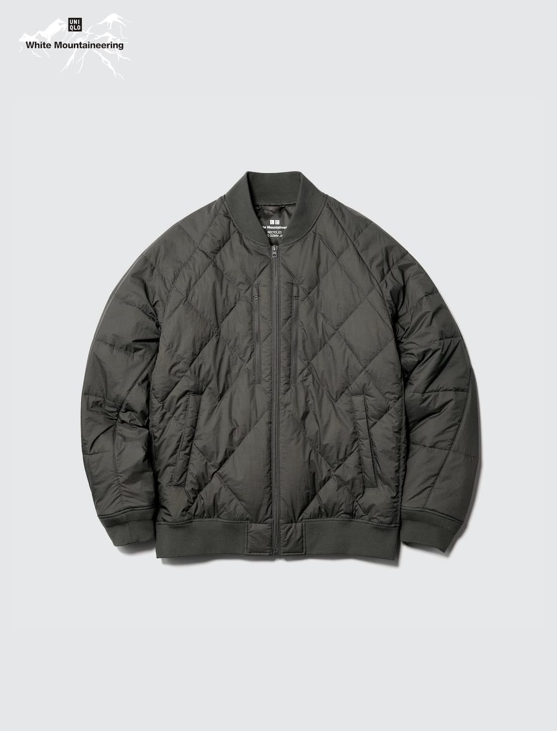 유니클로X화이트마운티니어링 리사이클 하이브리드 다운재킷 올리브 m 상품이미지1