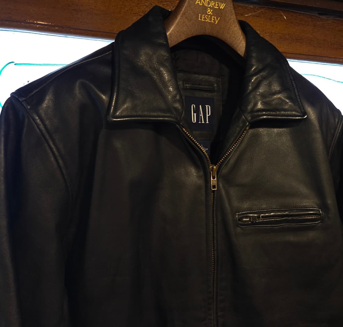 90'S 올드갭 카우하이드 레더 자켓 상품이미지6