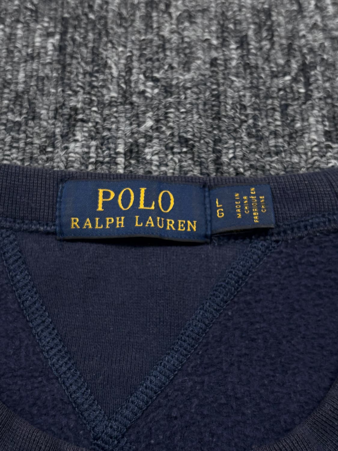 폴로 화이트 로고 네이비 맨투맨 상품이미지5