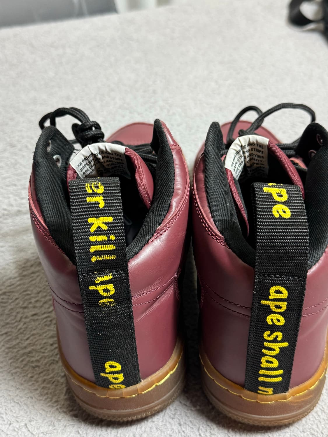 국내유일 Bape sta 베이프스타 포스 미드 버건디 스니커즈  상품이미지4