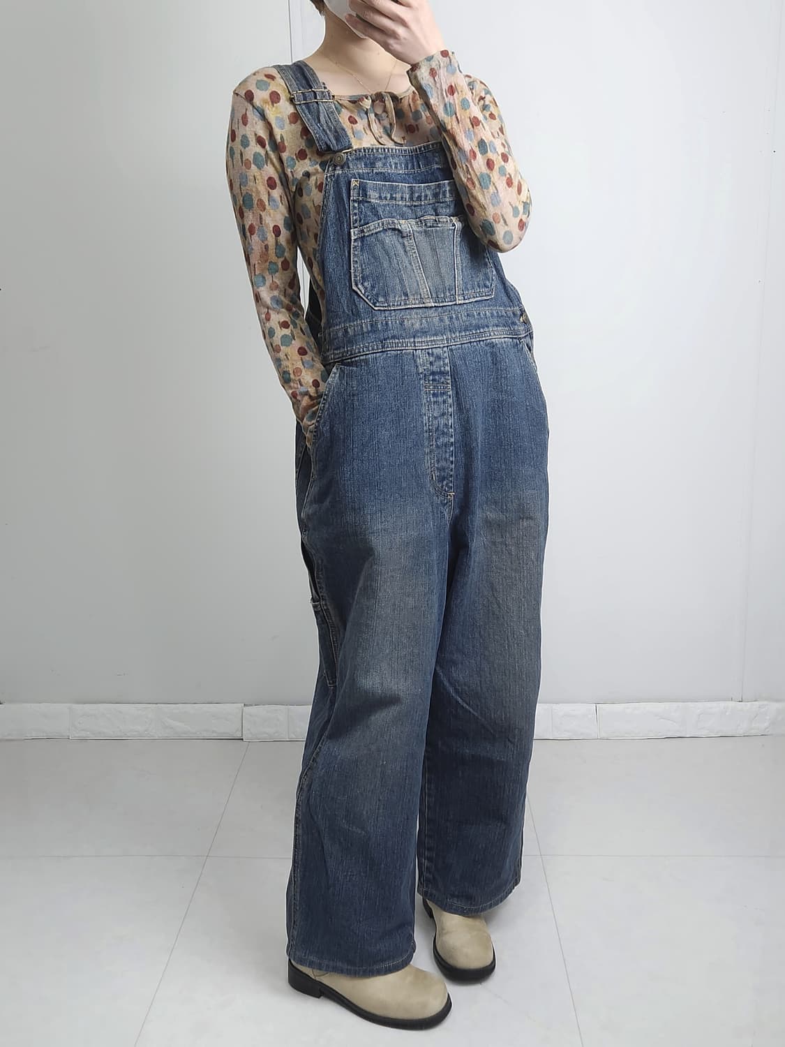 와이드 데님 오버롤 상품이미지5