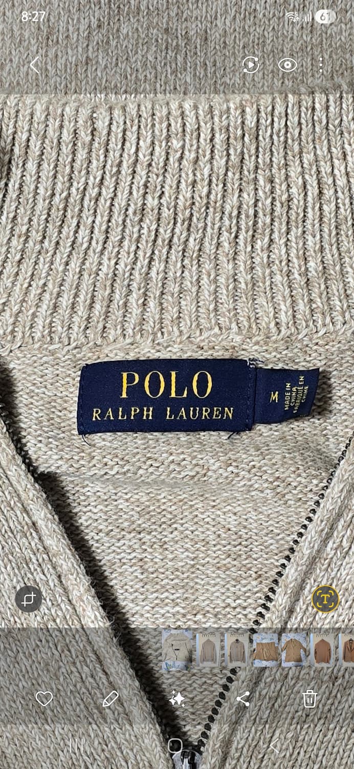 폴로 랄프로렌 남성 하프집업 M 상품이미지3