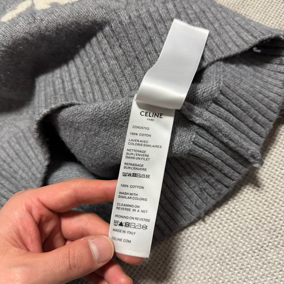 셀린느 세미 크롭 니트 상품이미지5