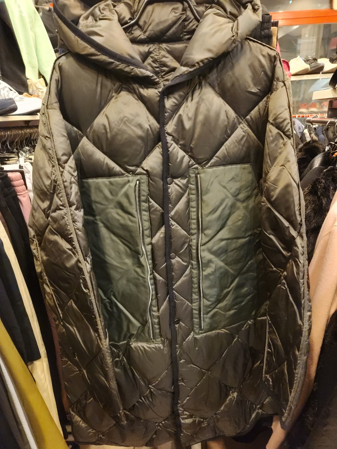 지오지아 퀼팅 롱 패딩 상품이미지1