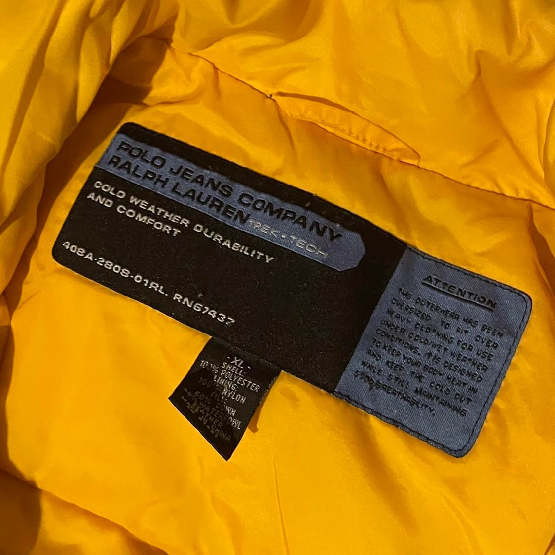 00s 폴로 진스 컴퍼니 트렉텍 다운 패딩 자켓 블랙 상품이미지3