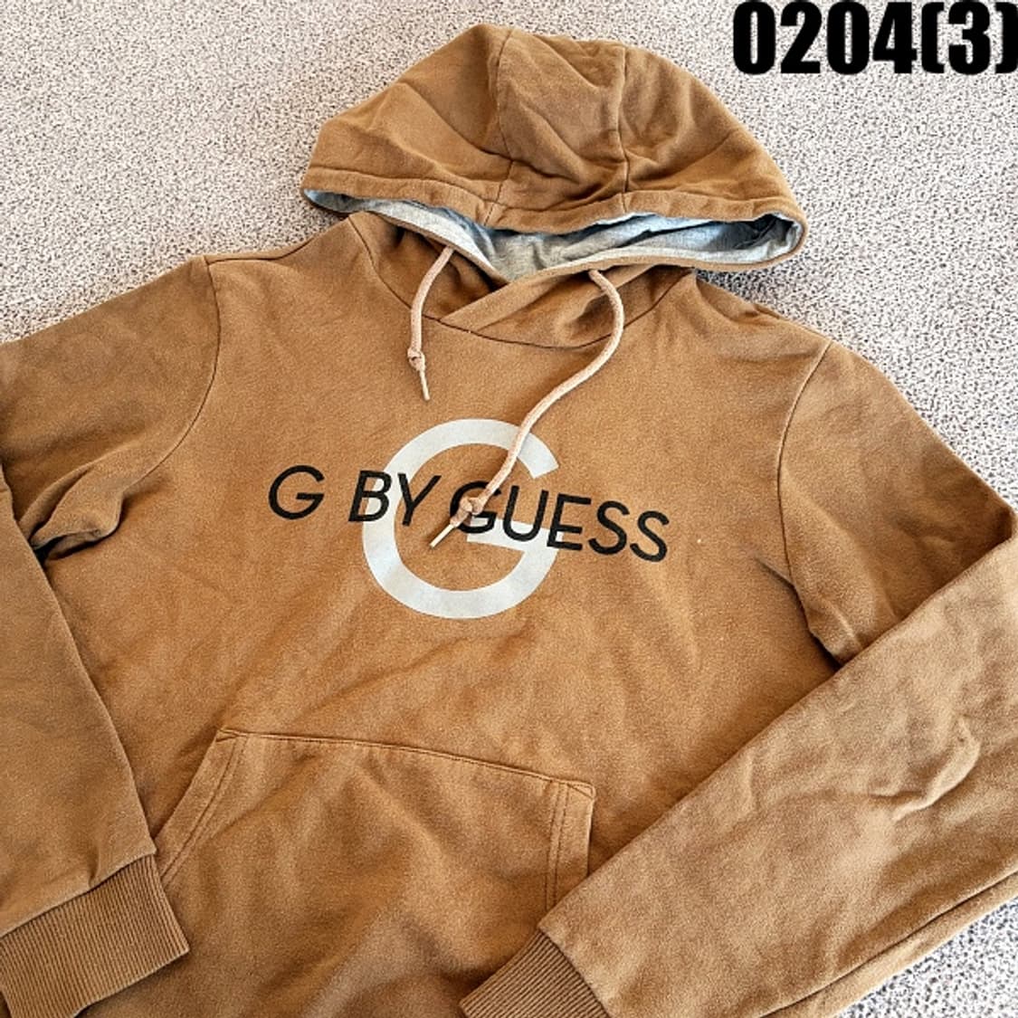 [XL] 게스 G바이게스 브라운 빅로고 후드티 0204(3) 상품이미지2