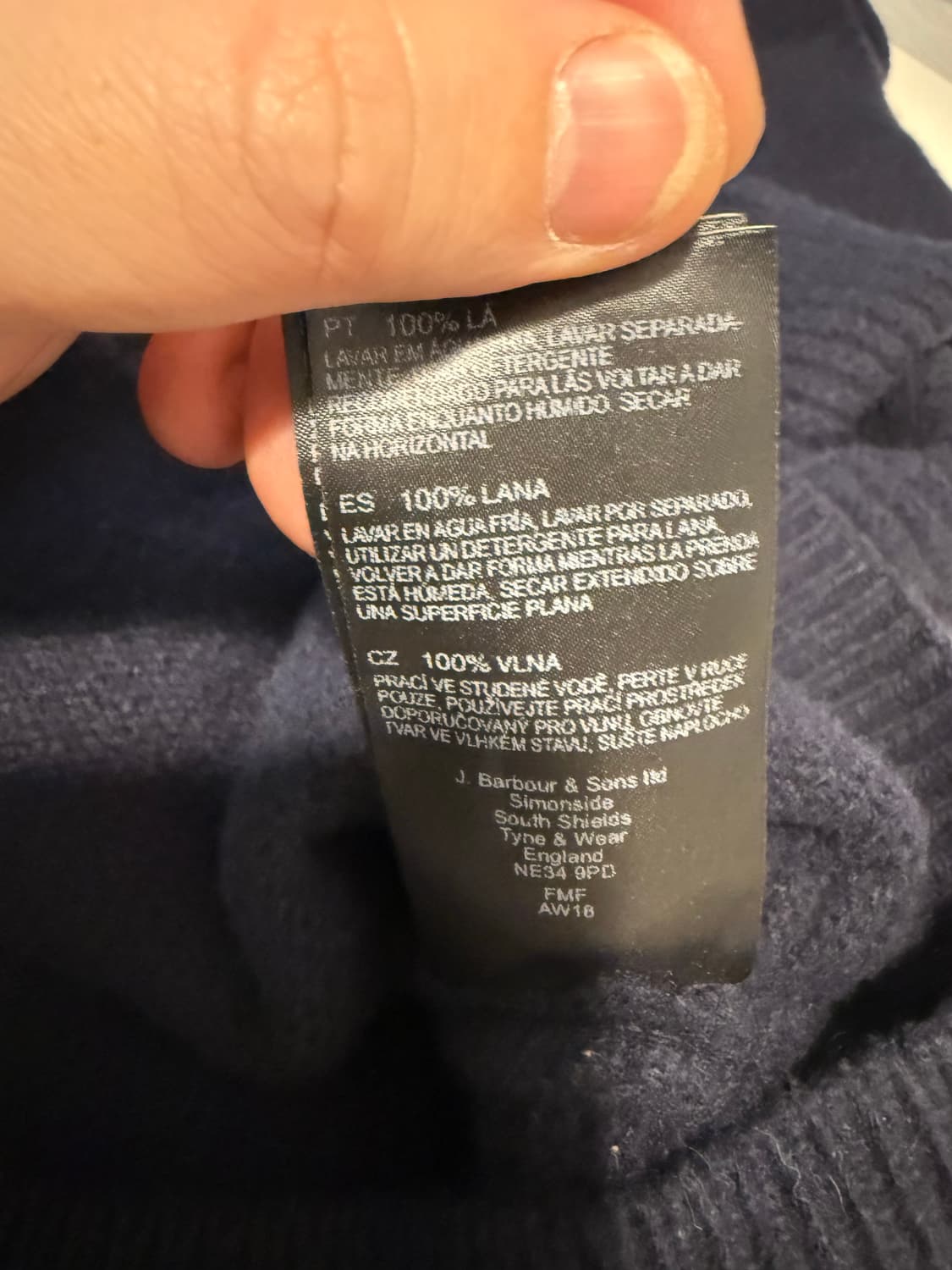 바버 올터네이터 울 니트 XL 상품이미지8