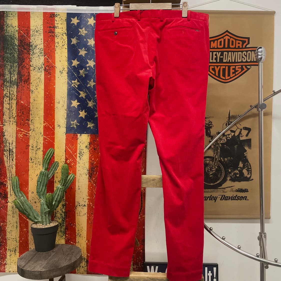 폴로 랄프로렌 데드스탁 레드 슬림 핏 코듀로이 팬츠 N299 상품이미지2