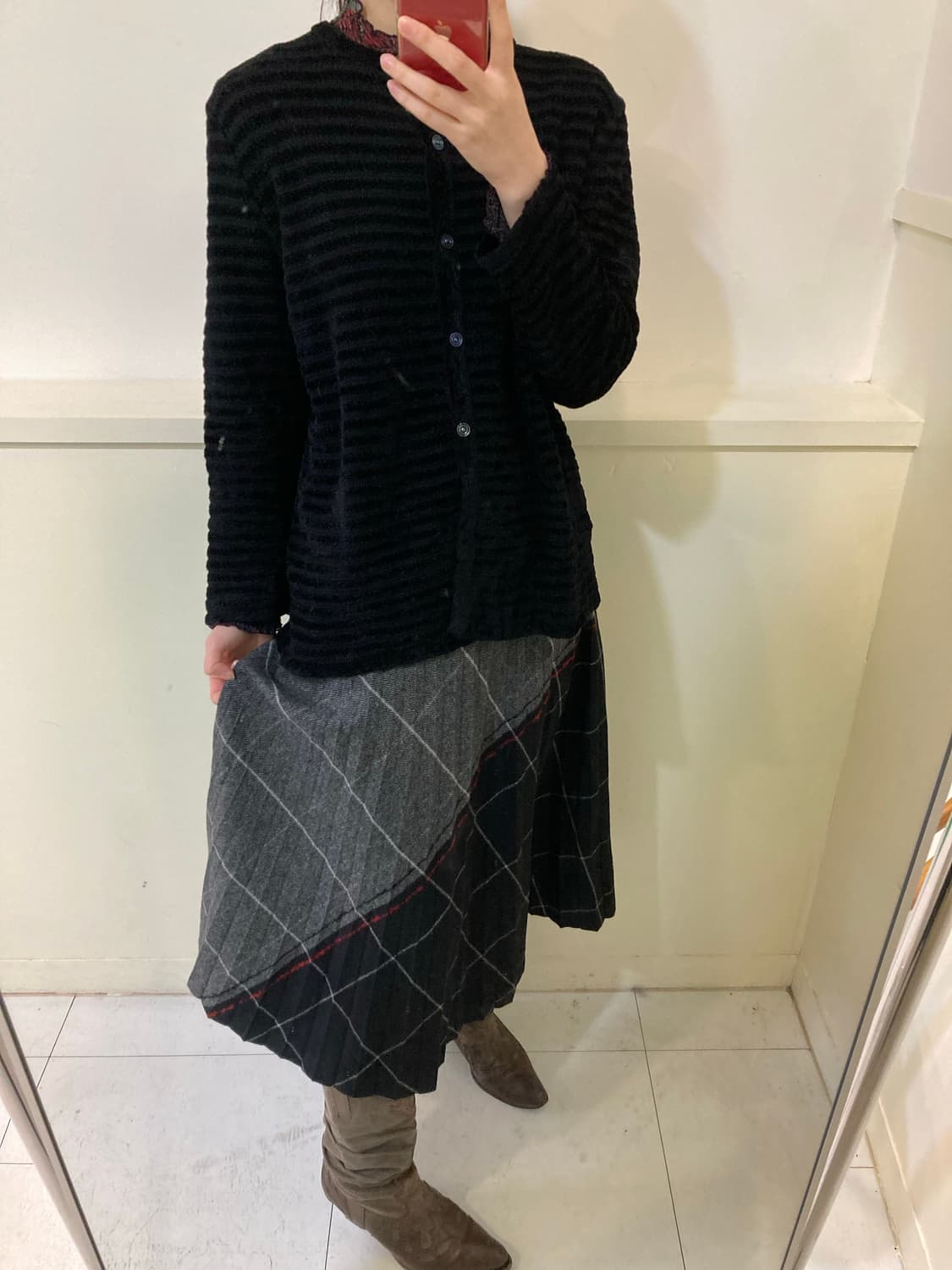 스트라이프 라운드 베이직 가디건 상품이미지10