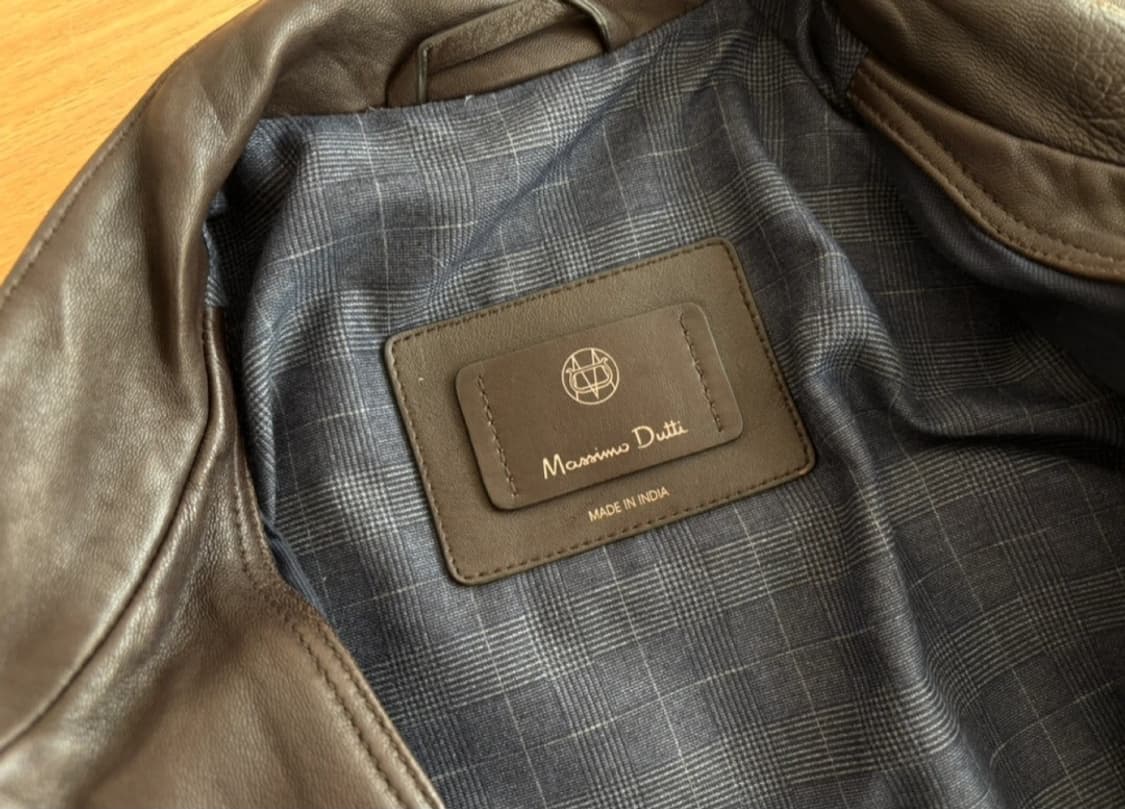 Massimo Dutti 마시모두띠 남성 브라운 양가죽 자켓 M 상품이미지4