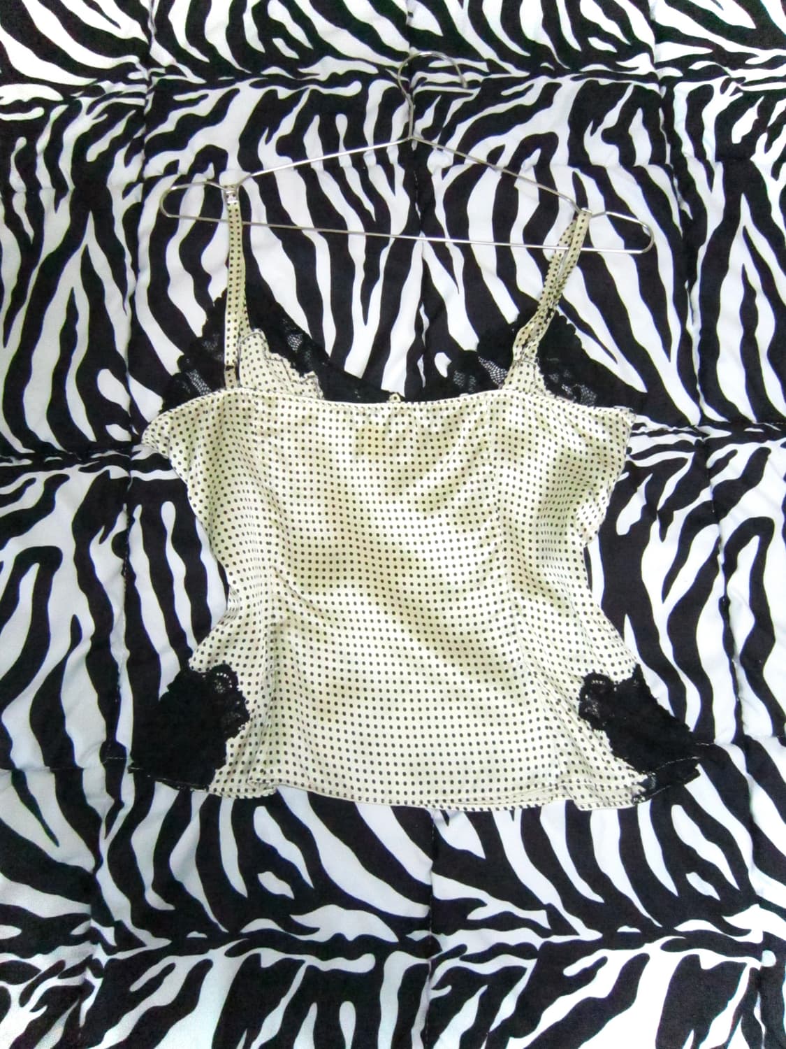 Gyaru Dots Lace Sleeveless 갸루 도트 레이스 나시 상품이미지4