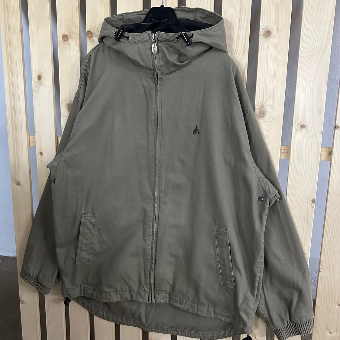 (XL) 빈폴 카키 바람막이 후드 집업 자켓 상품이미지2