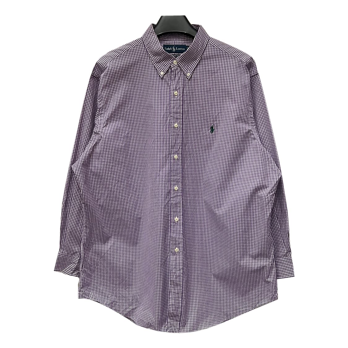 폴로 랄프로렌 클래식핏 퍼플 깅엄 체크 셔츠 남방 XL급 상품이미지1