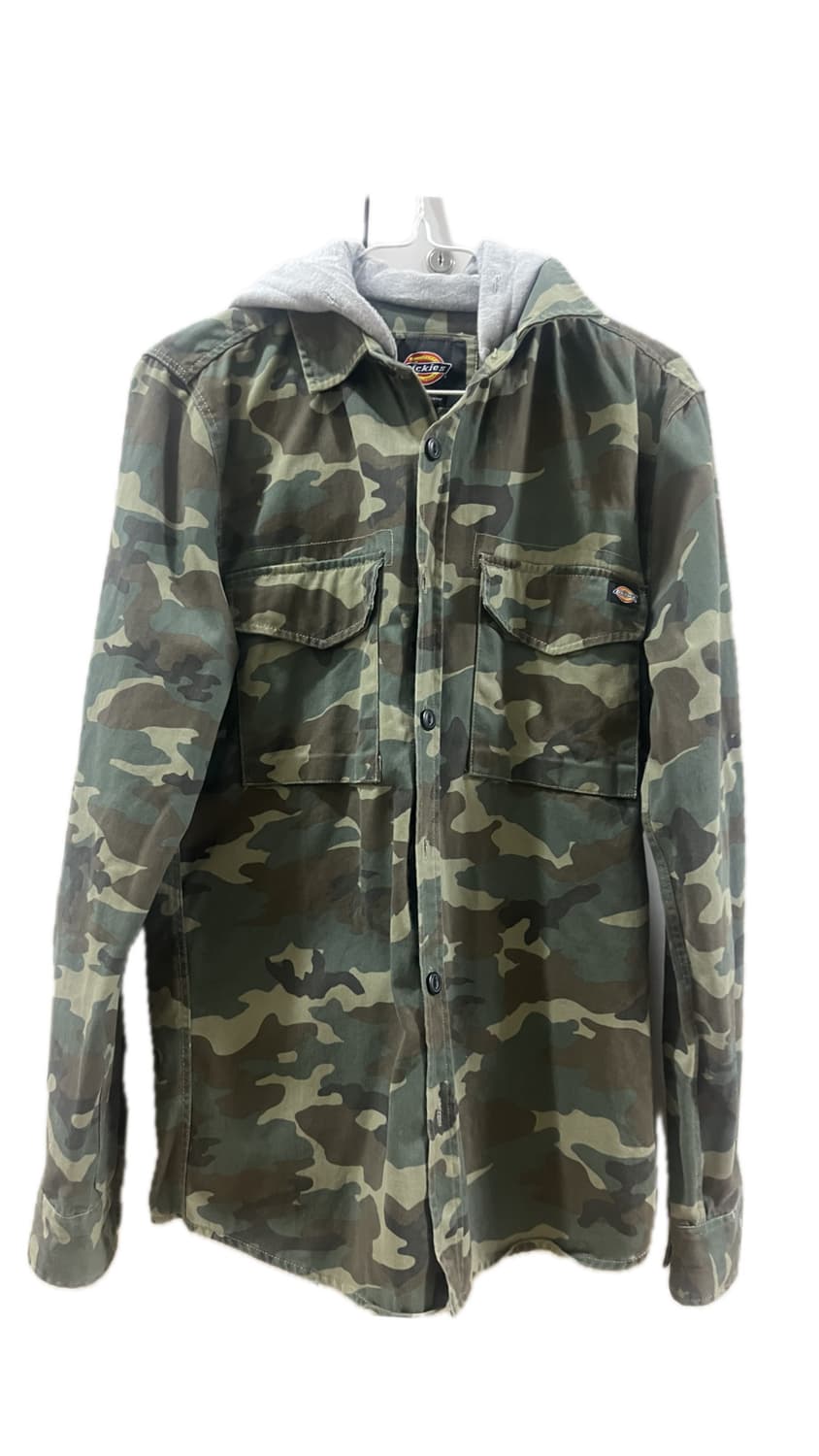 Dickies 카모 밀리터리 후드 셔츠 S 상품이미지1