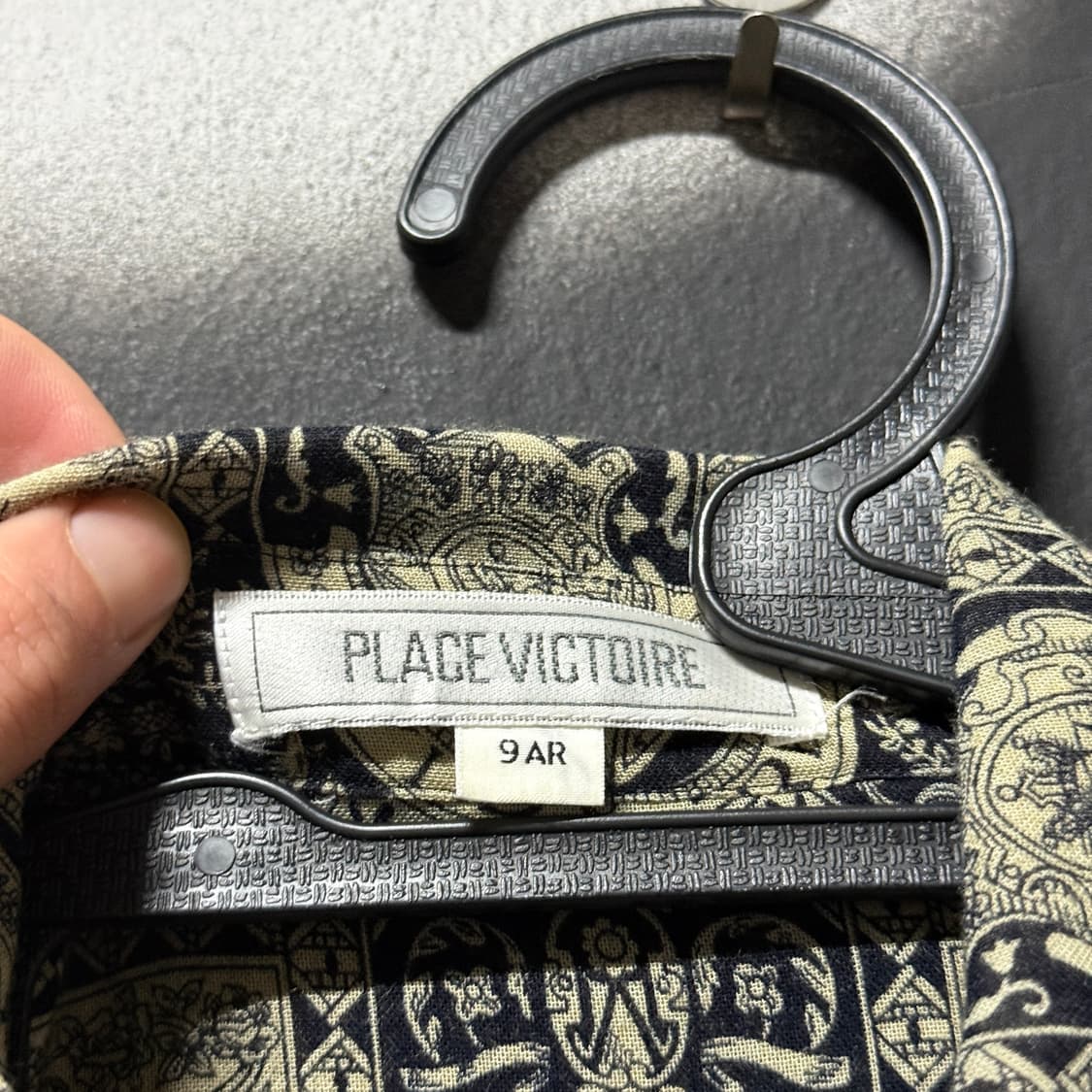 VTG 빈티지 오리엔탈 에스닉 풀 패턴 원포켓 반팔 셔츠 상품이미지5