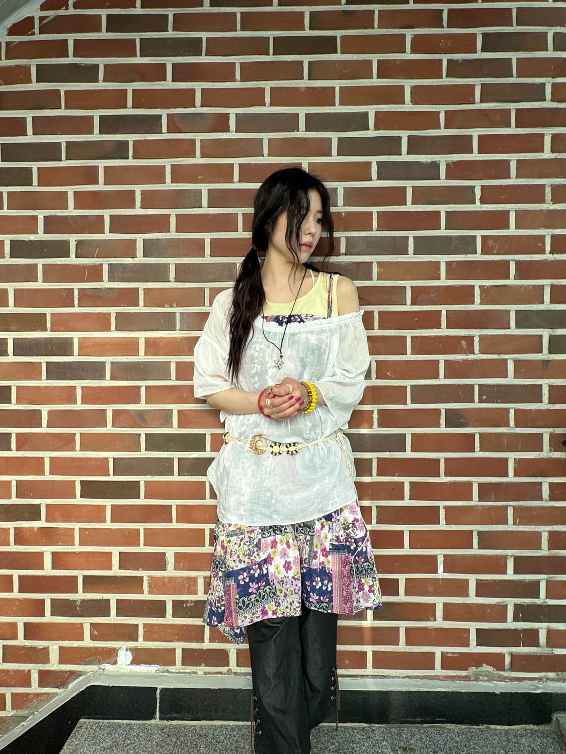 목장 소녀 히피 빈티지 코지세트 4pcs 상품이미지4