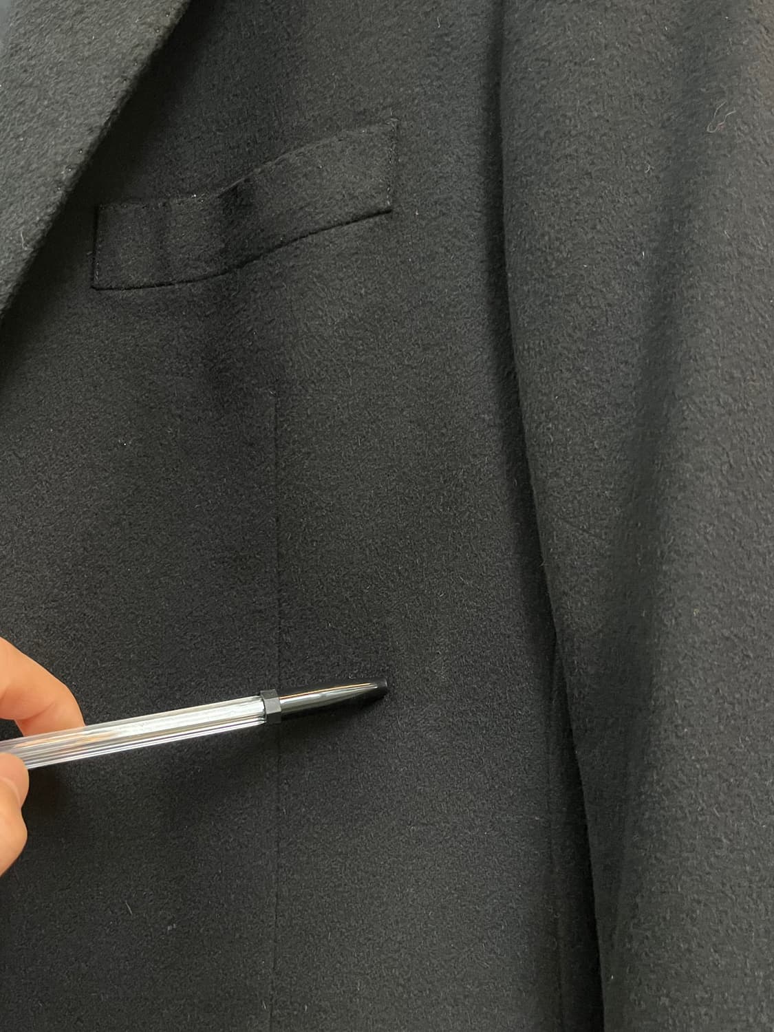 Savile Row of London 울 캐시미어 블레이저 블랙 M 상품이미지9