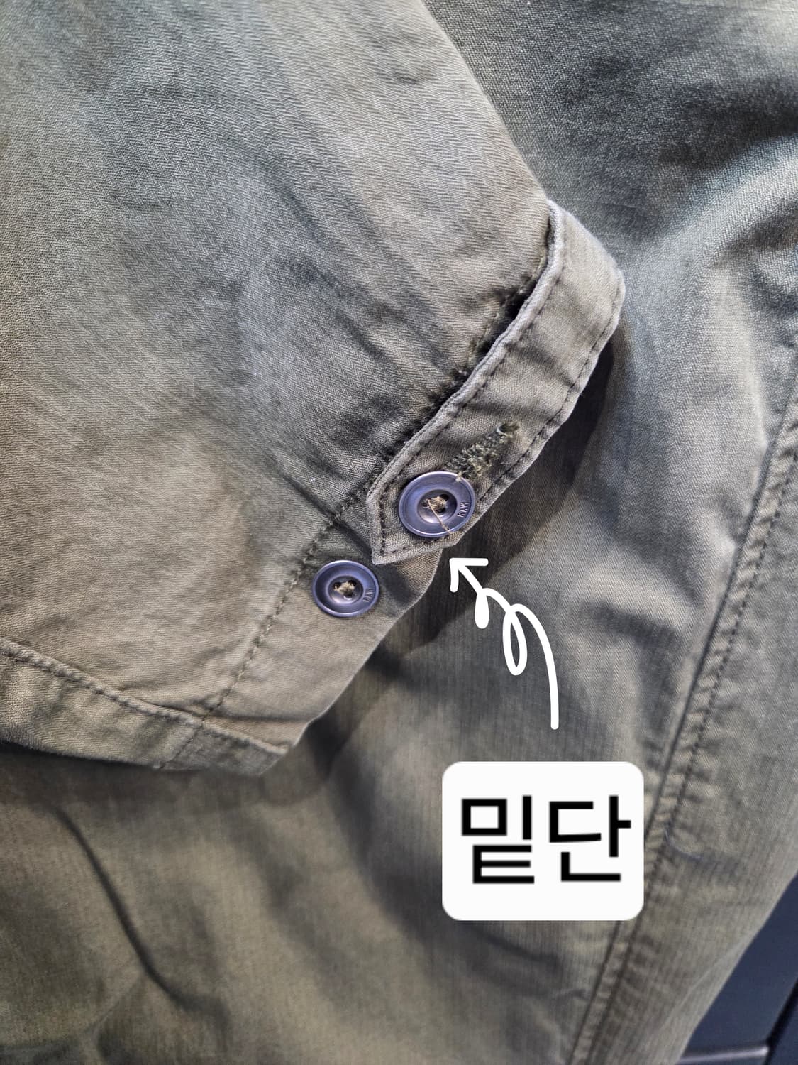 카키색 점프수트 작업복 스타일(S)남여공용 상품이미지9