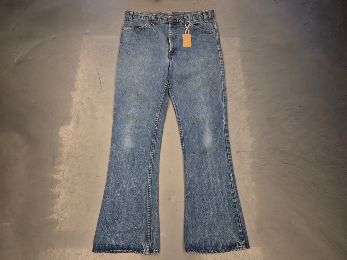 80s 리바이스 646 벨바텀 오렌지탭 데님 팬츠 상품이미지1