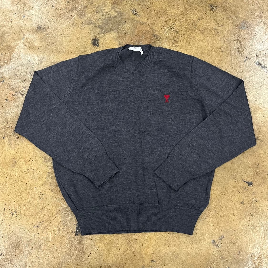 [정품/XL] 아미 스몰 하트 로고 니트 그레이 b19 상품이미지2